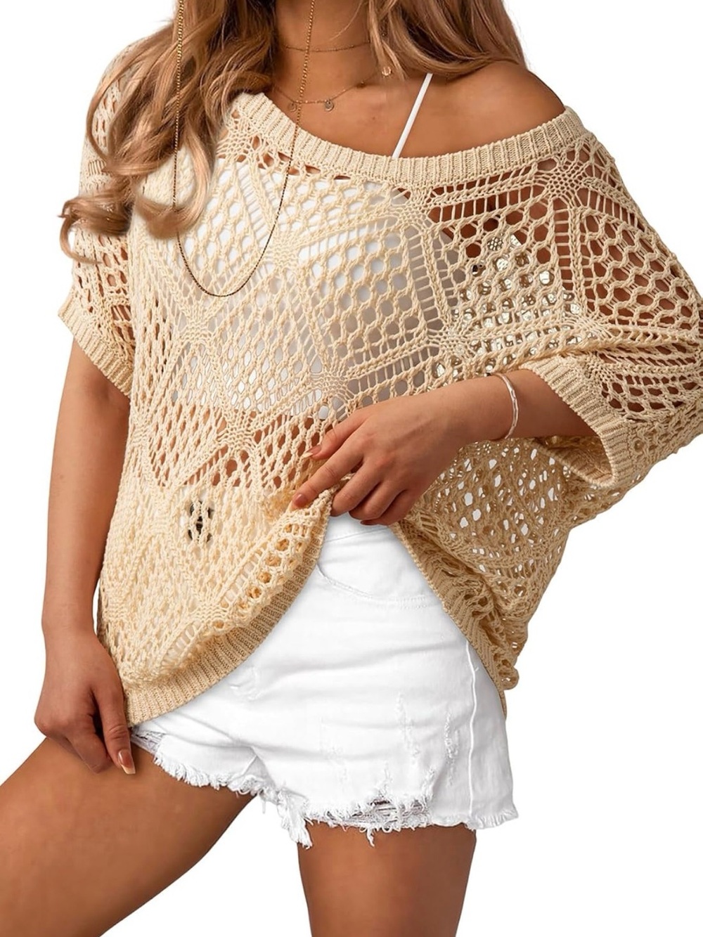 DOKOTOO CROCHET SWIM COVER TOP